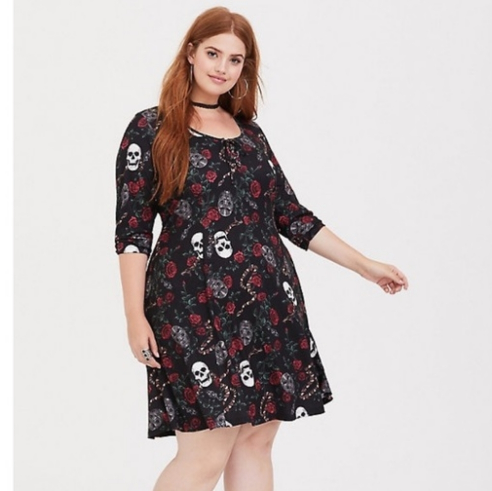 Torrid dress, snakes and skulls. HAS POCKETS!!